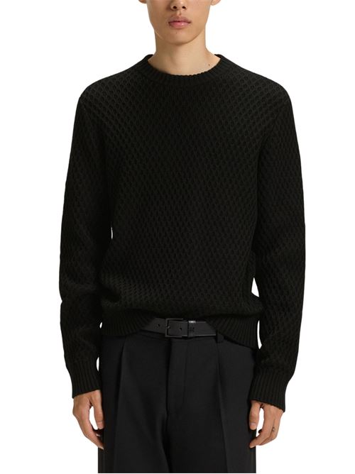 Maglione in cotone con lavorazione 3d Boss Red | 50546995001